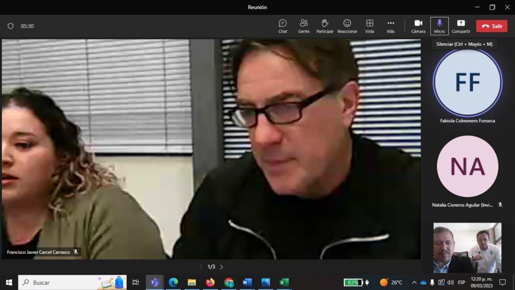Reunión virtual con la Universitat Politécnica de Valencia, España